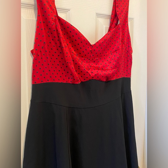 Torrid Black Red Red Retro A-Line Dress size 16 - Picture 3 of 8